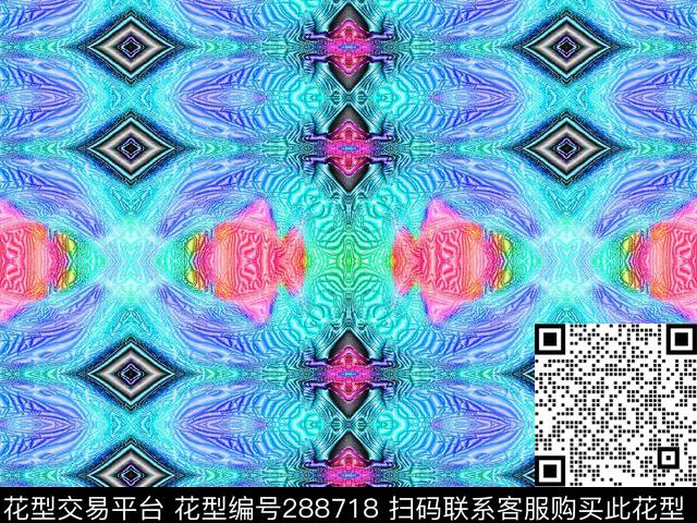 几何数码印花华亿平台下载（图片编号: 288718） - 瓦栏（Walan）