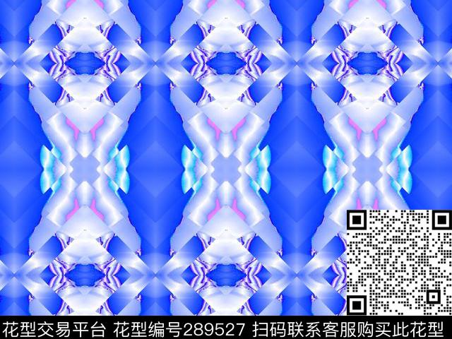 几何图形抽象对称数码印花华亿平台下载（图片编号: 289527） - 瓦栏（Walan）