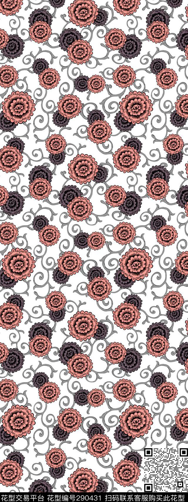 传统印花华亿平台下载（图片编号: 290431） - 瓦栏（Walan）