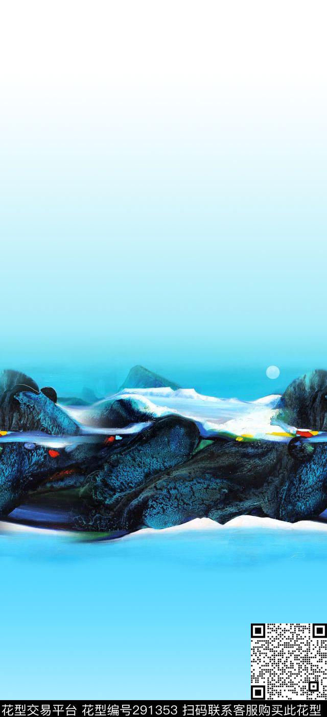 风景唯美清新数码印花华亿平台下载（图片编号: 291353） - 瓦栏（Walan）