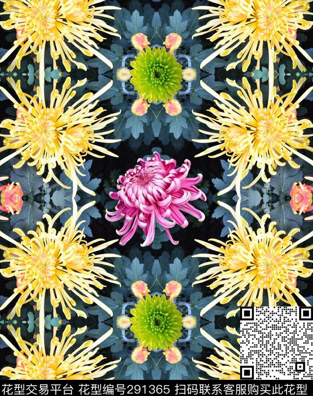 花卉数码印花华亿平台下载（图片编号: 291365） - 瓦栏（Walan）