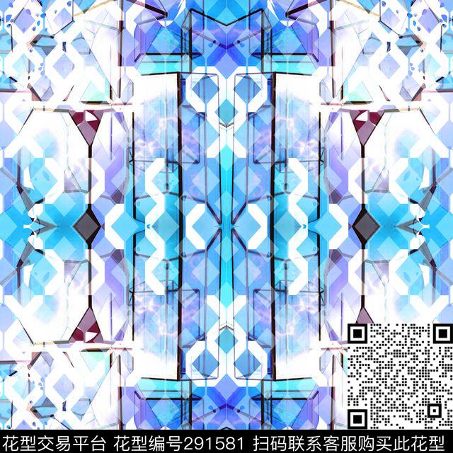 立体几何平面图形渐变数码印花华亿平台下载（图片编号: 291581） - 瓦栏（Walan）