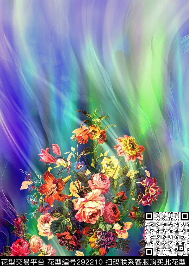 花卉数码印花华亿平台下载（图片编号: 292210） - 瓦栏（Walan）