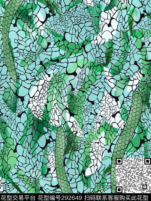 几何线条碎瓷片肌理抽象传统印花华亿平台下载（图片编号: 292649） - 瓦栏（Walan）