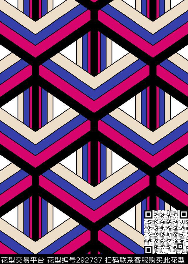 几何传统印花华亿平台下载（图片编号: 292737） - 瓦栏（Walan）
