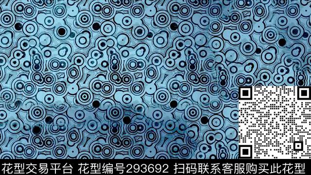 几何圆圈抽象复古传统印花华亿平台下载（图片编号: 293692） - 瓦栏（Walan）