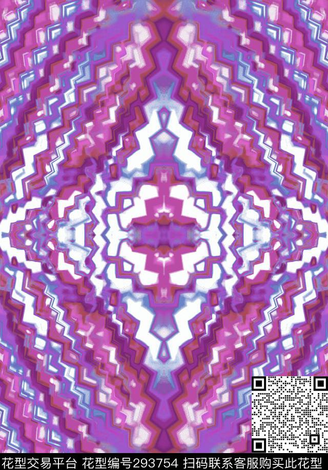 几何几何菱形格子传统印花华亿平台下载（图片编号: 293754） - 瓦栏（Walan）