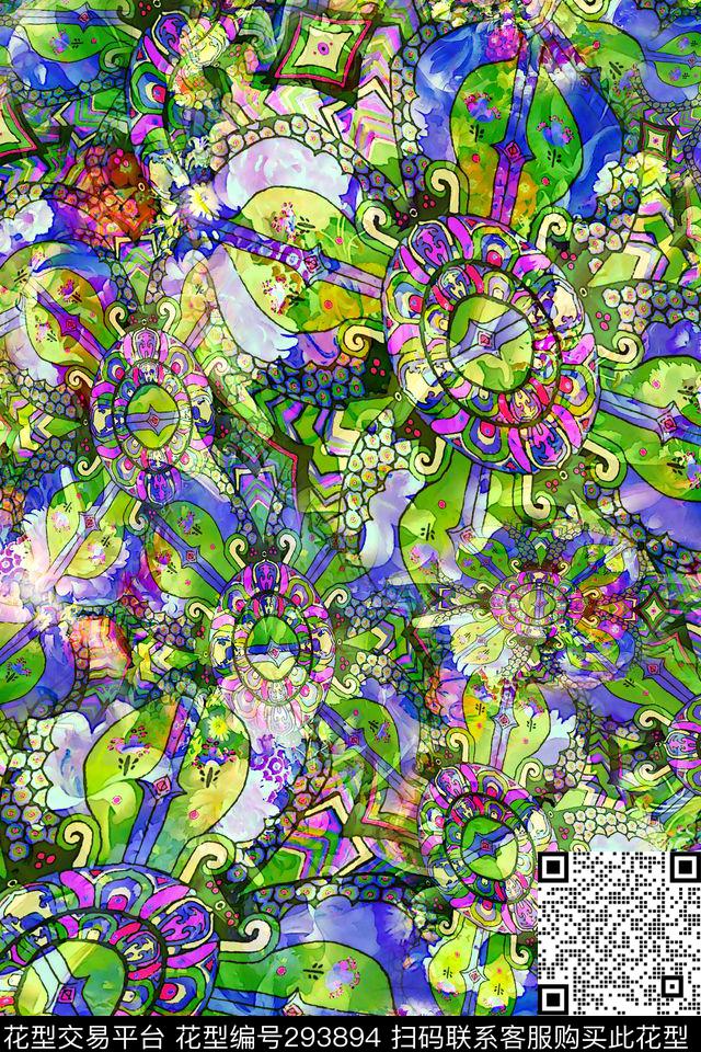 民族风数码印花华亿平台下载（图片编号: 293894） - 瓦栏（Walan）