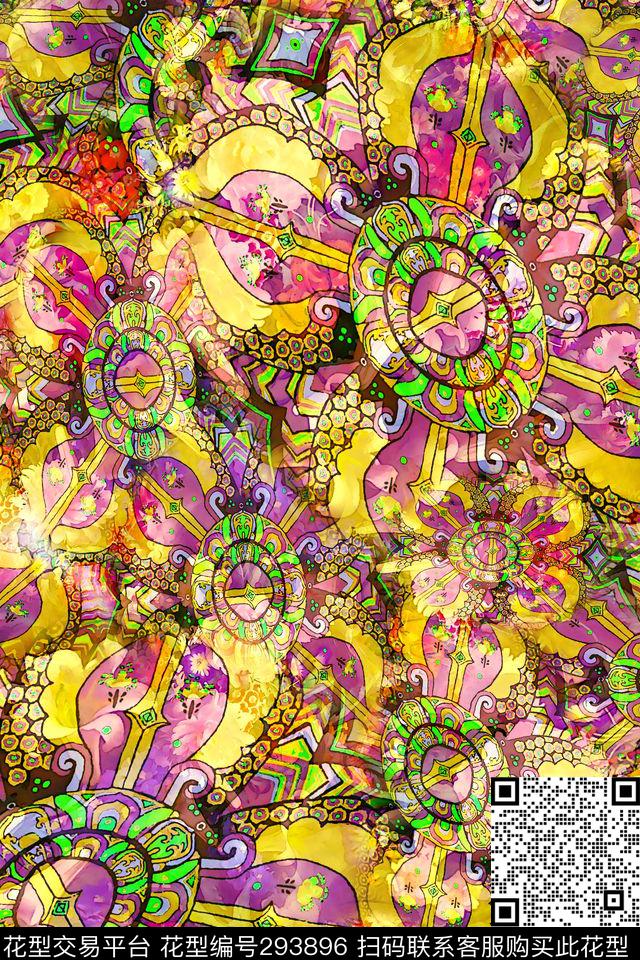 民族风数码印花华亿平台下载（图片编号: 293896） - 瓦栏（Walan）