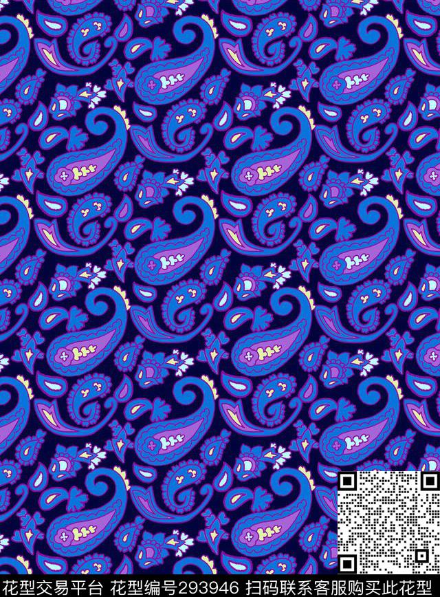 佩斯利传统印花华亿平台下载（图片编号: 293946） - 瓦栏（Walan）