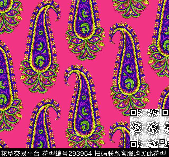 佩斯利传统印花华亿平台下载（图片编号: 293954） - 瓦栏（Walan）