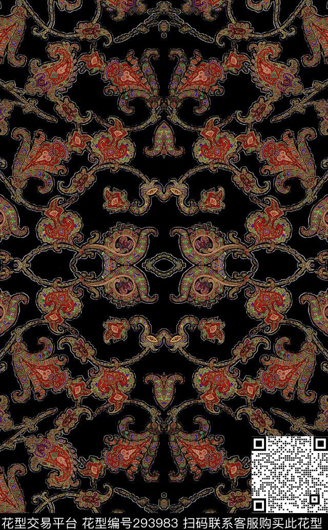 佩斯利传统印花华亿平台下载（图片编号: 293983） - 瓦栏（Walan）