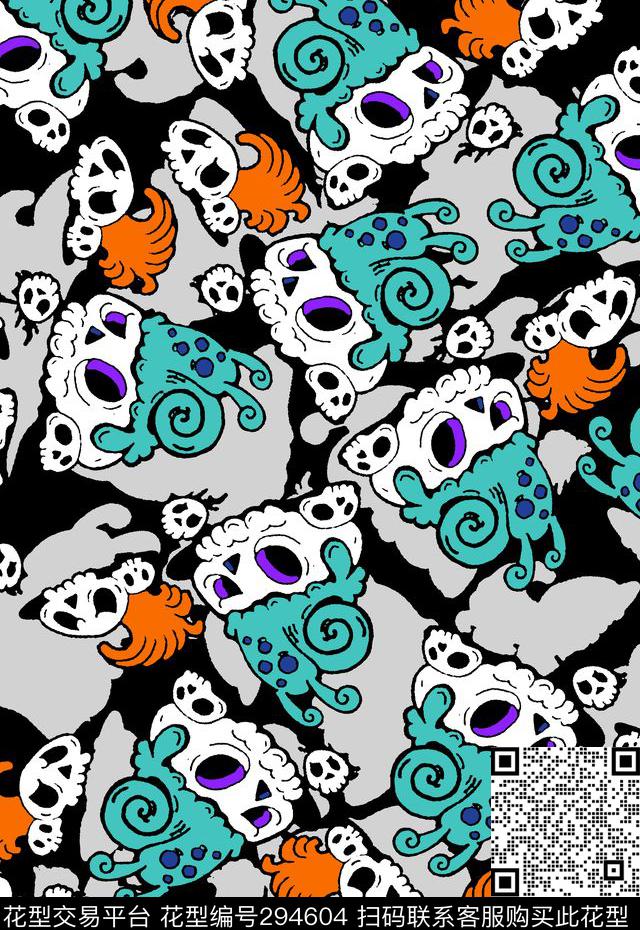 卡通节日多彩传统印花华亿平台下载（图片编号: 294604） - 瓦栏（Walan）