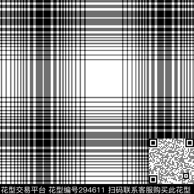 几何格纹黑白经典传统印花华亿平台下载（图片编号: 294611） - 瓦栏（Walan）