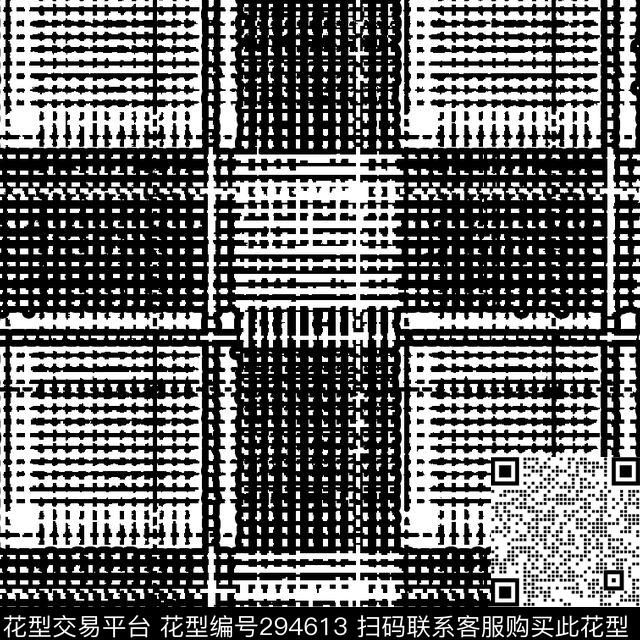 几何格纹黑白经典传统印花华亿平台下载（图片编号: 294613） - 瓦栏（Walan）