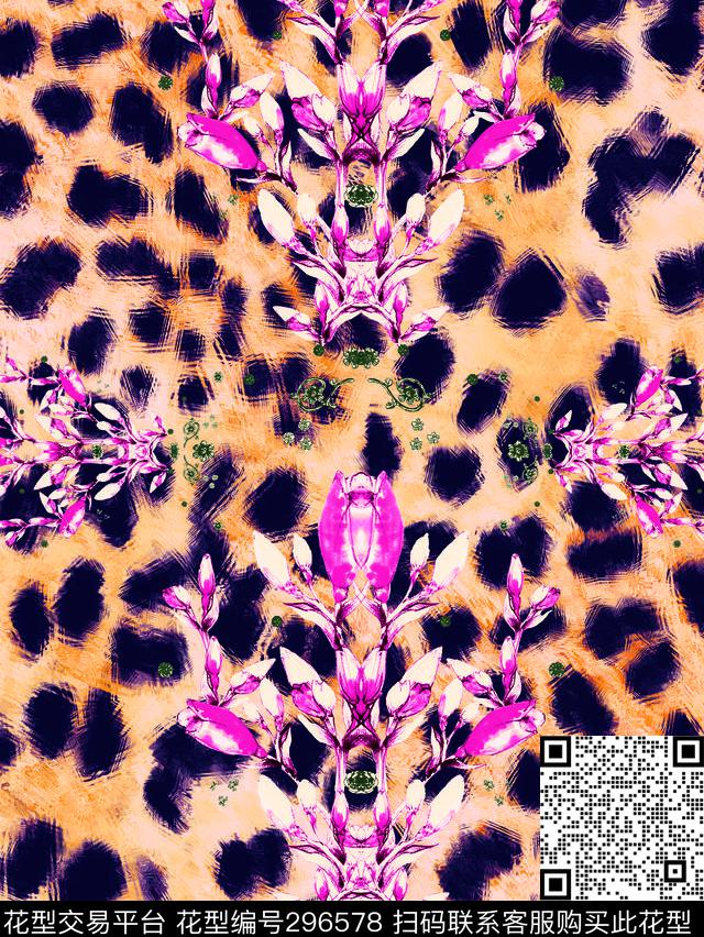 豹纹数码印花华亿平台下载（图片编号: 296578） - 瓦栏（Walan）