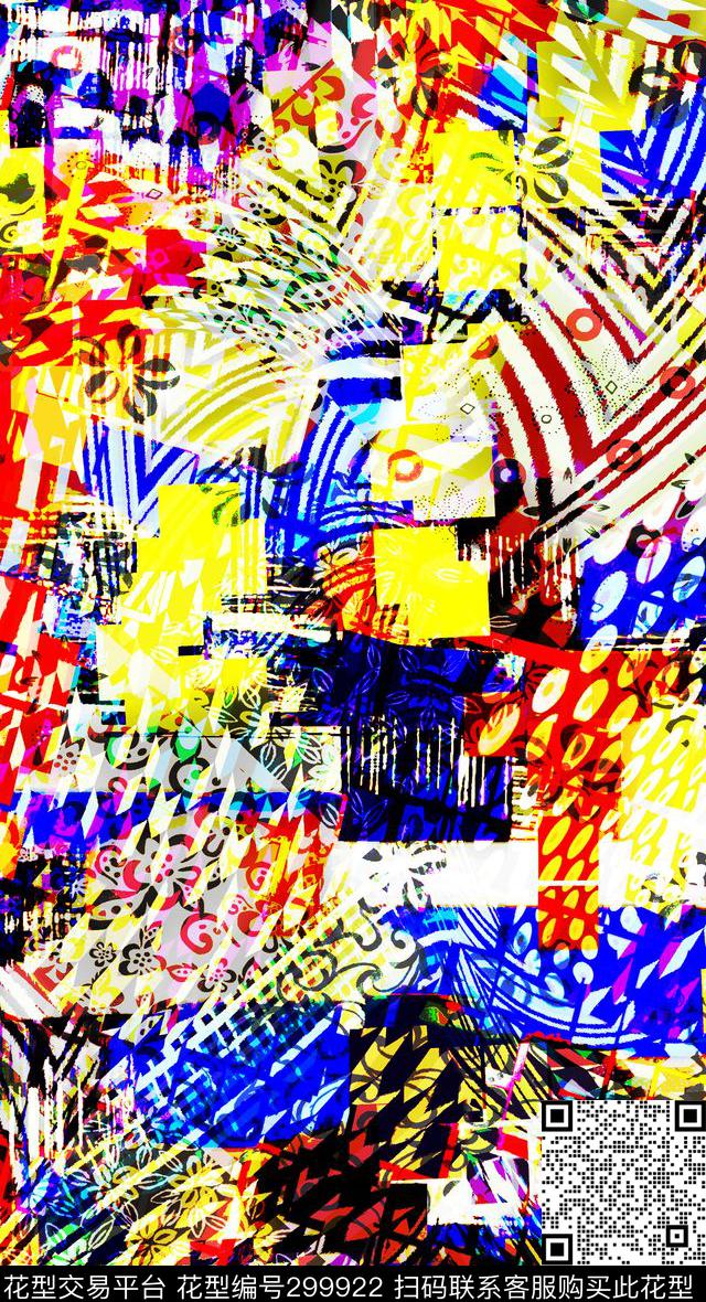 几何数码印花华亿平台下载（图片编号: 299922） - 瓦栏（Walan）