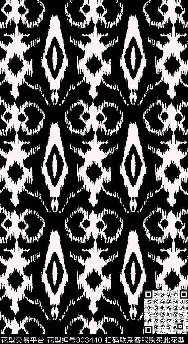 几何线条复古简约传统印花华亿平台下载（图片编号: 303440） - 瓦栏（Walan）