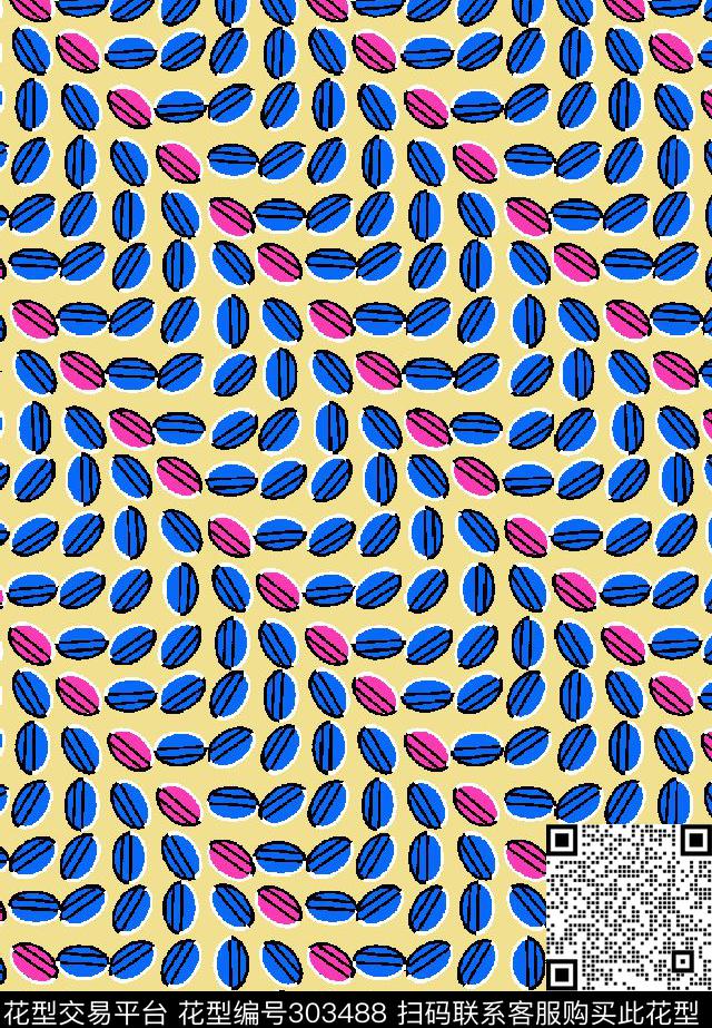 几何圆点斜纹抽象传统印花华亿平台下载（图片编号: 303488） - 瓦栏（Walan）