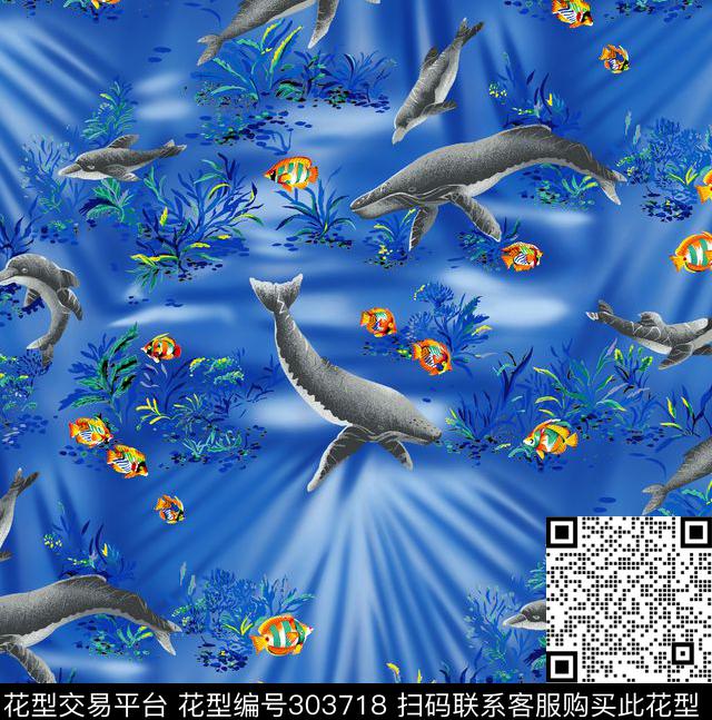 水底鱼光感数码印花华亿平台下载（图片编号: 303718） - 瓦栏（Walan）