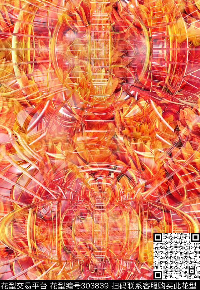 线条抽闲建筑数码印花华亿平台下载（图片编号: 303839） - 瓦栏（Walan）