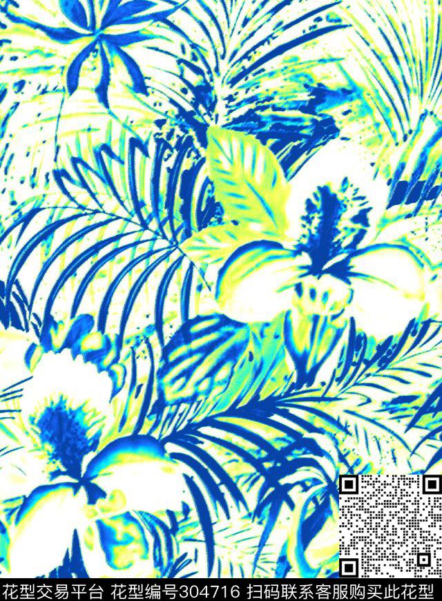 M-热带风/Tropical数码印花华亿平台下载（图片编号: 304716） - 瓦栏（Walan）