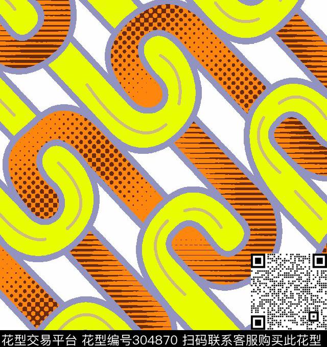 几何图形双色简约传统印花华亿平台下载（图片编号: 304870） - 瓦栏（Walan）