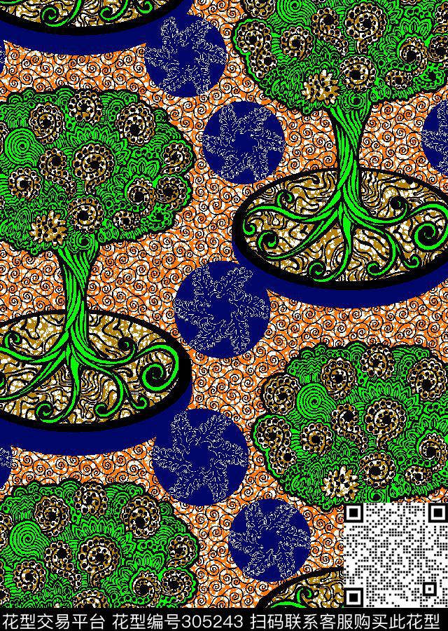 细致描画印度蓝民族风传统印花华亿平台下载（图片编号: 305243） - 瓦栏（Walan）