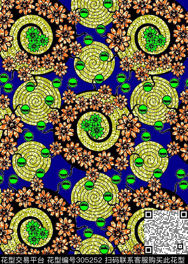 细致描画印度蓝民族风传统印花华亿平台下载（图片编号: 305252） - 瓦栏（Walan）