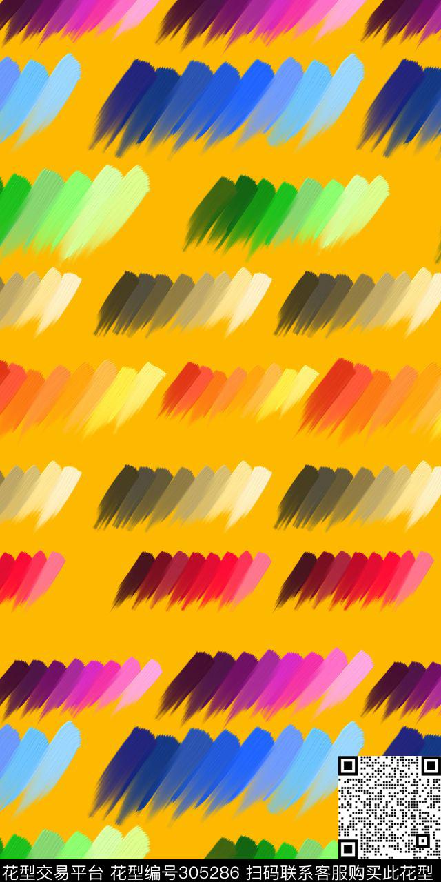 抽象几何色带渐变数码印花华亿平台下载（图片编号: 305286） - 瓦栏（Walan）