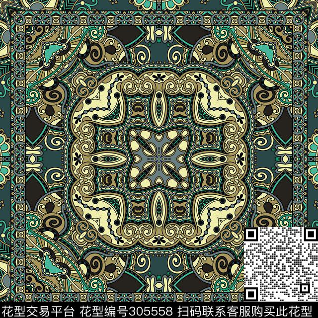 佩斯利涡旋纹古典花纹素雅传统印花华亿平台下载（图片编号: 305558） - 瓦栏（Walan）