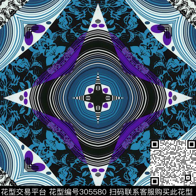 传统★方巾华亿平台数码印花华亿平台下载（图片编号: 305580） - 瓦栏（Walan）