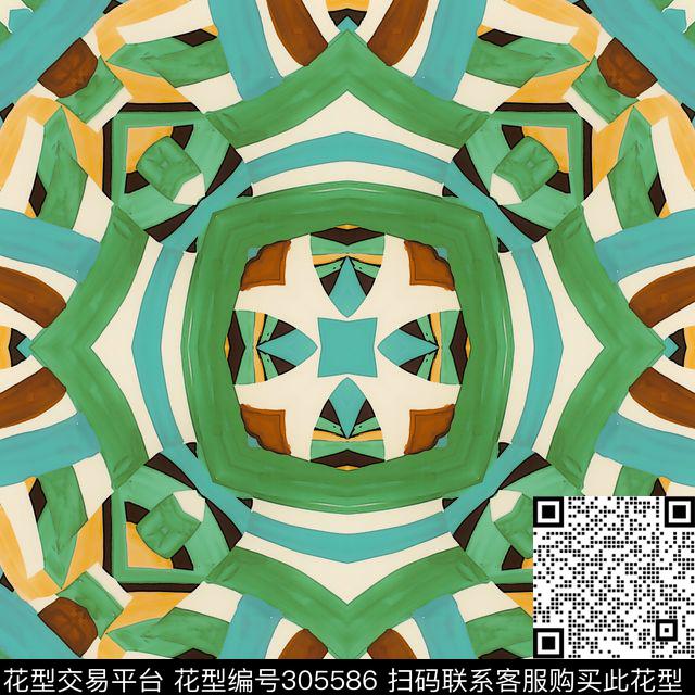 传统★方巾华亿平台数码印花华亿平台下载（图片编号: 305586） - 瓦栏（Walan）