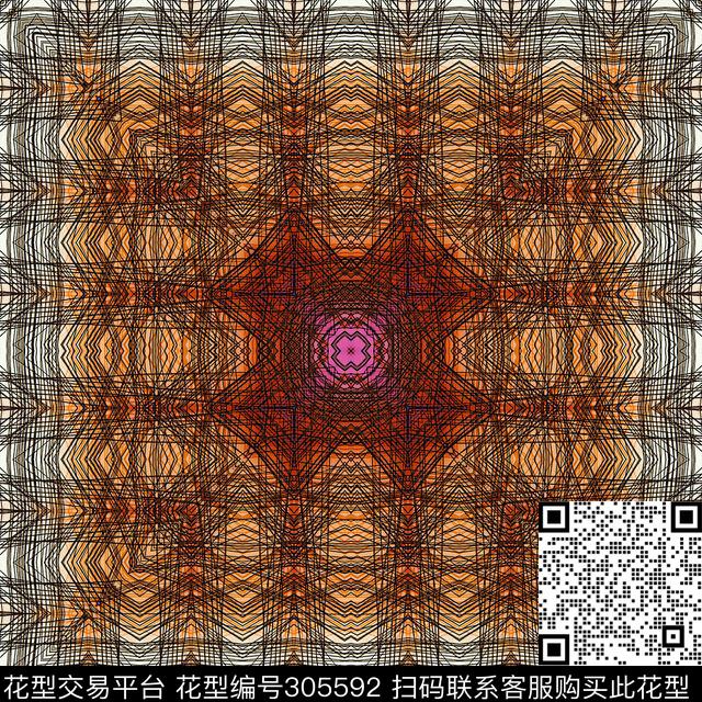 传统★方巾华亿平台数码印花华亿平台下载（图片编号: 305592） - 瓦栏（Walan）