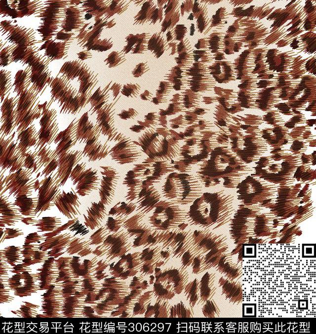 豹纹。皮毛肌理简约抽象传统印花华亿平台下载（图片编号: 306297） - 瓦栏（Walan）