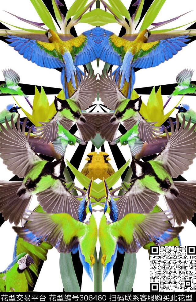 休闲抽象写实数码印花华亿平台下载（图片编号: 306460） - 瓦栏（Walan）