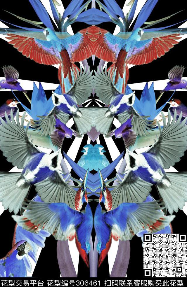 休闲抽象写实数码印花华亿平台下载（图片编号: 306461） - 瓦栏（Walan）