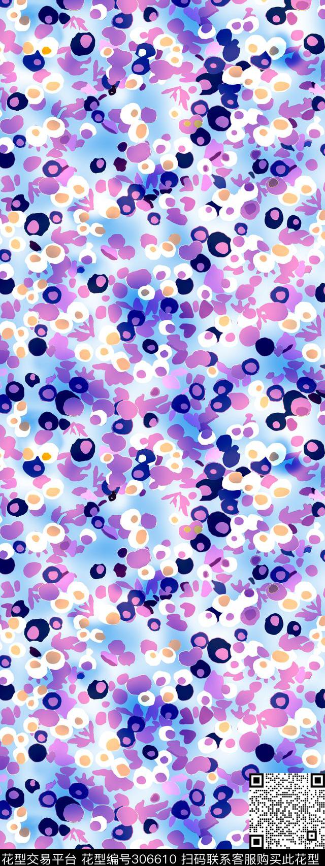 几何圆点炫彩涂鸦肌理传统印花华亿平台下载（图片编号: 306610） - 瓦栏（Walan）