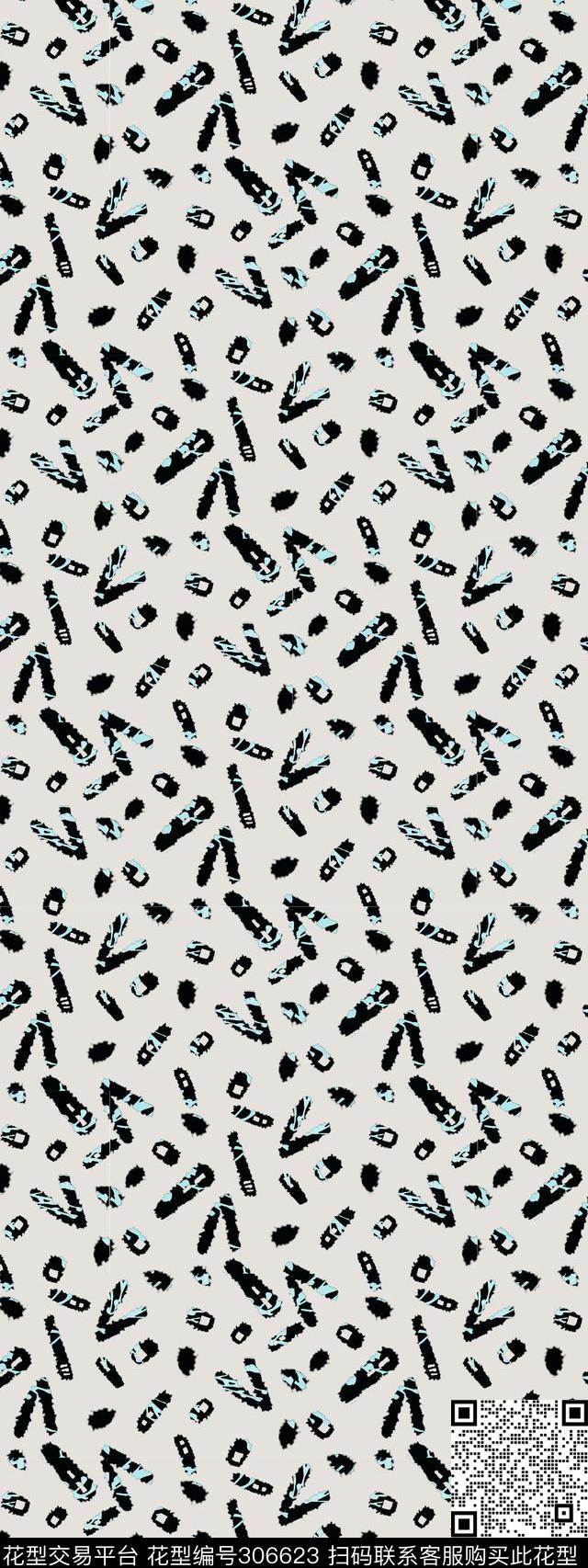 几何抽象图像素雅清新传统印花华亿平台下载（图片编号: 306623） - 瓦栏（Walan）