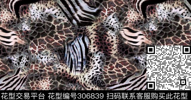豹纹斑马纹简约数码印花华亿平台下载（图片编号: 306839） - 瓦栏（Walan）