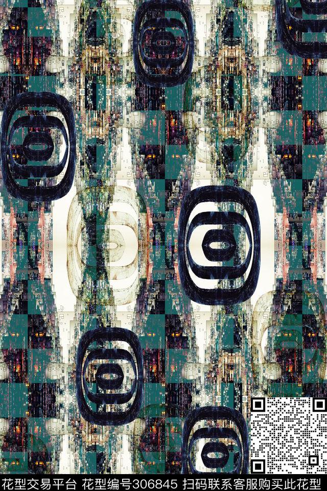 几何图形复古民族风数码印花华亿平台下载（图片编号: 306845） - 瓦栏（Walan）