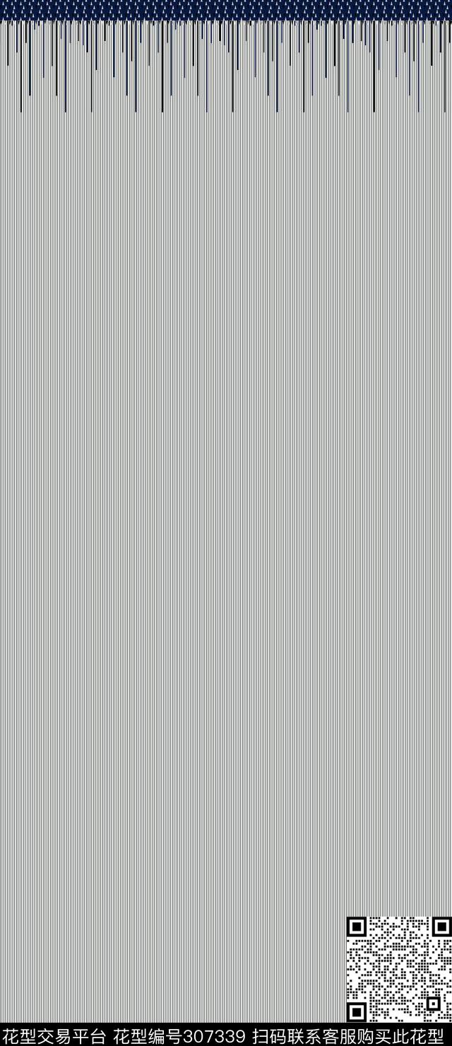 条子男装胸前定位传统印花华亿平台下载（图片编号: 307339） - 瓦栏（Walan）