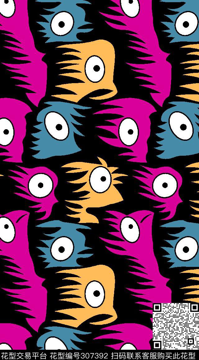 几何色块多彩抽象数码印花华亿平台下载（图片编号: 307392） - 瓦栏（Walan）