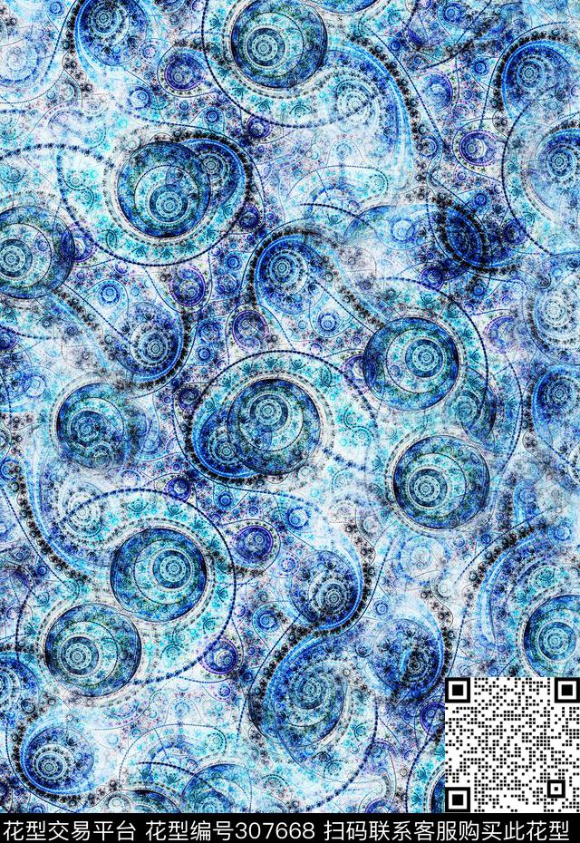 休闲抽象怀旧数码印花华亿平台下载（图片编号: 307668） - 瓦栏（Walan）