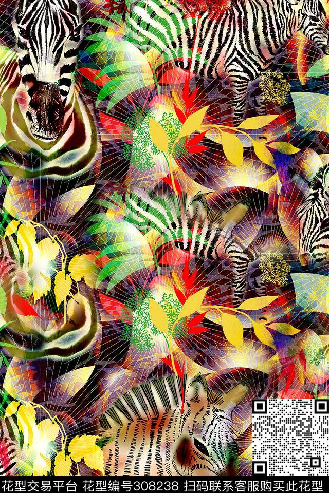 抽象数码印花华亿平台下载（图片编号: 308238） - 瓦栏（Walan）