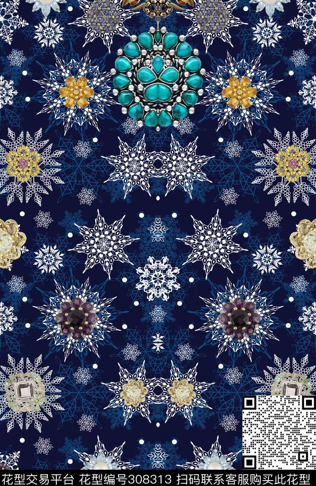 怀旧民族几何数码印花华亿平台下载（图片编号: 308313） - 瓦栏（Walan）