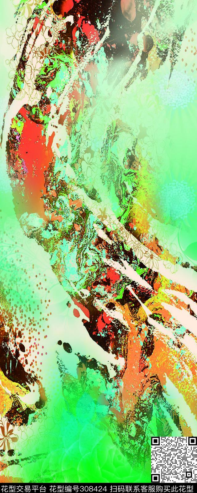 欧美创意、肌理、几何类数码印花华亿平台下载（图片编号: 308424） - 瓦栏（Walan）