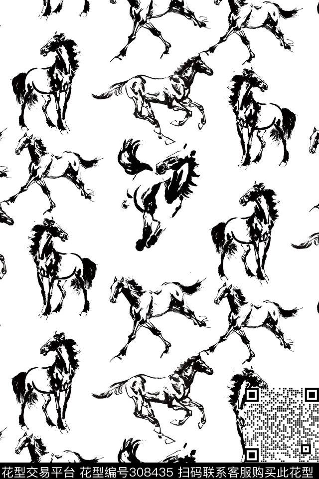 三毛——中国风传统印花华亿平台下载（图片编号: 308435） - 瓦栏（Walan）