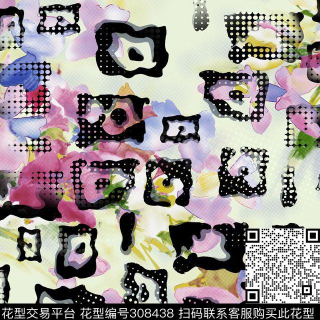 欧美创意、肌理、几何类数码印花华亿平台下载（图片编号: 308438） - 瓦栏（Walan）