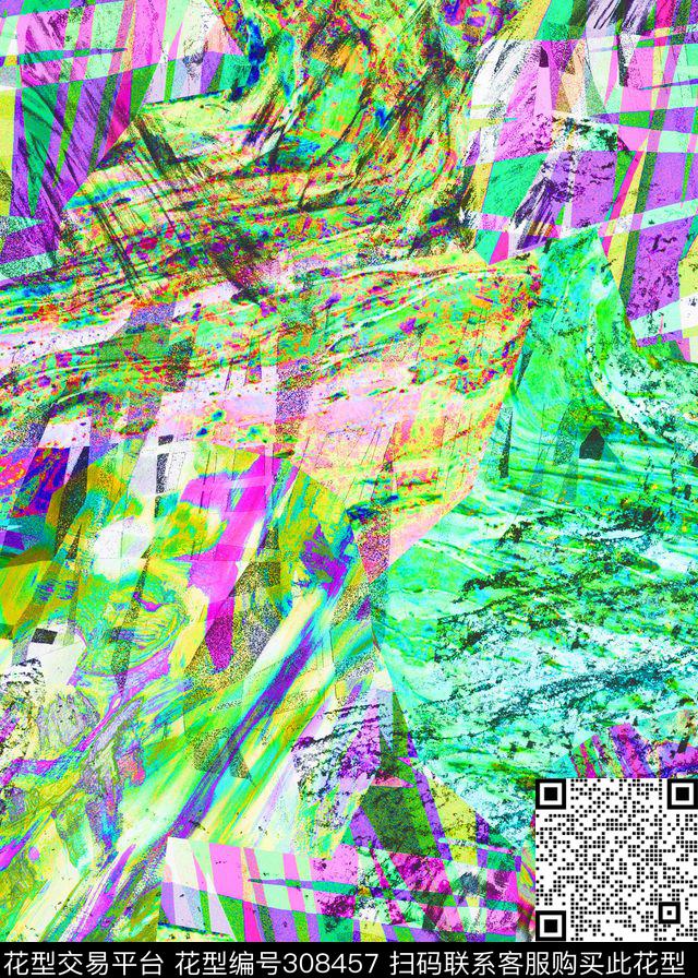 抽象数码印花华亿平台下载（图片编号: 308457） - 瓦栏（Walan）